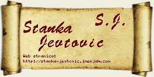 Stanka Jevtović vizit kartica